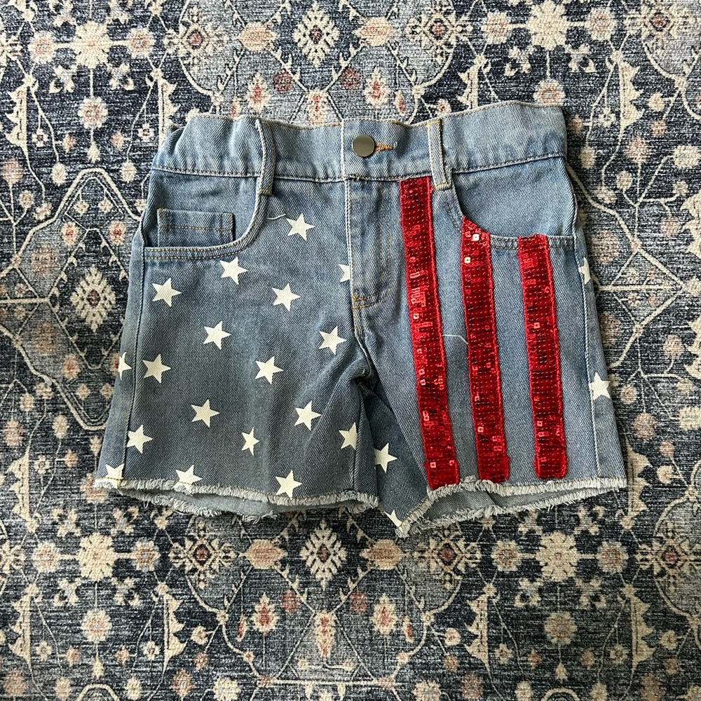 Elisabeth + Faith Patriotic Denim Shorts - Size 6 NEW!